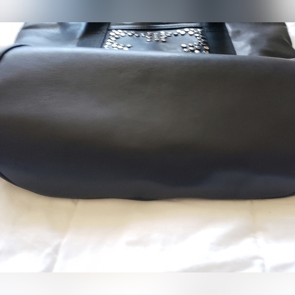 DISNEY Black Faux Leather Tote with Mickey Mouse metal studs - Picture 13 of 14